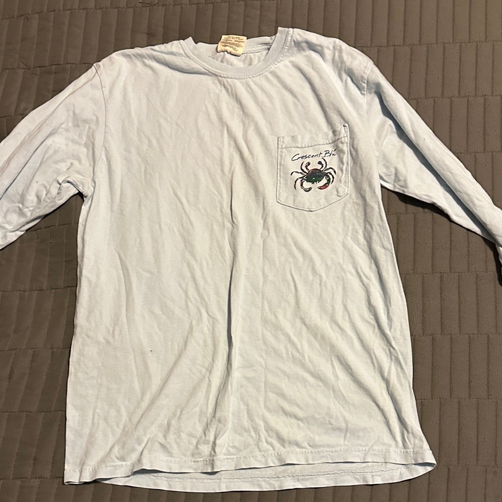 Crescent Light Gray Long Sleeve Men's Tee